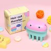 Monster Hair Cutter, Combs Trimmer for Cutting Hairs, Hair Cutter Clippers with Blade, Cute Monster Shapes Hair Comb Cutter, Hair Split End Trimmer (Green & Pink)