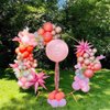 50 Pcs Pink Foil Cone Star Balloons Big 26 inch Pearl Pink Explosion Star Mylar Balloons 12 Point 3D Starburst Star Balloons for Party Supplies Christmas Birthday Wedding Decorations Party Supplies