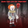 Pennywise Clown Building Set, Horror IT Movie Merchandise Figure Building Kit Compatible with Lego Set, Creative Halloween Collectible Birthday Gift for Kids Teens Adults (299Pcs)