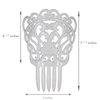 Ole Ole Flamenco Hair Comb for Dancers with Ornamental Design Spanish Hair Pins for Dancers Model II (White)