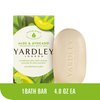 Yardley London Nourishing Bath Soap Bar Aloe & Avocado, Conditions Skin with Creamy Avocado & Olive Extracts, 4.0 oz Bath Bar, 1 Soap Bar