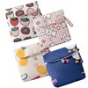 4 Pcs Cute Cotton Sanitary Napkins Bag, Menstrual Cup Pouch, Nursing Pad Holder, 5.1 x 5.1 inch Washable Organizer, Multifunction Purse for Girls Women (B)