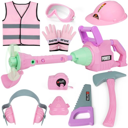 Kids Weed Trimmer - Lawn Mower Power Tools Toy Set with Lights and Sounds - Weed Wacker Pretend Play with Lights and Realistic Sounds Ideal Gift for Kids Boys Girls