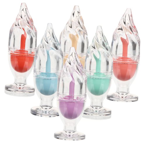 Beatifufu 6pcs Ice Cream Lip Glaze Tube Lip Balms Bottle Lip Gloss Bulk Refillable Lip Gloss Tube Diy Lip Gloss Bottles Lip Balm Empty Containers Miss Plastic Lipstick Filling