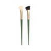 TEONEI Half Fan-shape Nose Shadow Brush,Angled Contour Makeup Brush,Professional Highlighter Blush Make Up Tools,2PCS