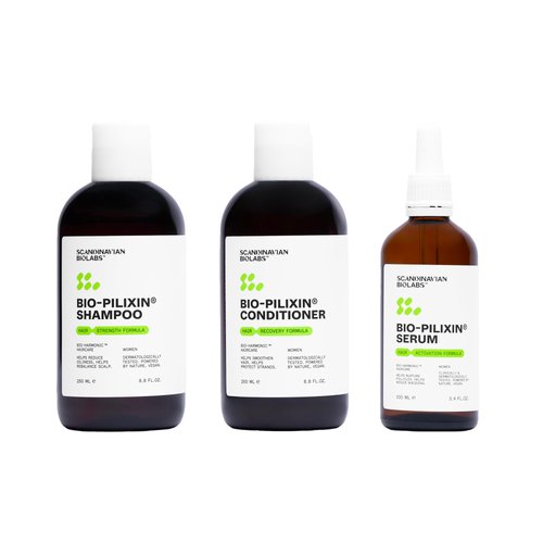 Scandinavian Biolabs Hair Activation Routine for Women - Clinically Tested with Results in 45 Days - Hair Serum for Hair Growth Based on Powerful Ingredients to Reduce Hair Loss, Thicken Thinning Hair