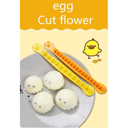 2 Pieces Egg Slicer,Egg Cutter,Egg Cutter for Hard Boiled Eggs,Cute Shape for Children's Bento Lunch Dishwasher Safe and Easy to Clean 2 Slicing Styles