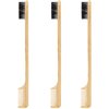 Geiserailie 3 Pieces Mustache Brush 2-in-1 Edge Hair Brush Comb, Gentle Control Brush, Wood Eyebrow Tool