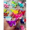 Roaqua 20 Packs Bulk Dogs Backpack Keychain Mini pop Fidget summer Students Party Favors,Students Bubble Prize for Kids， boy and Little Girl