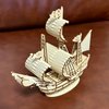 MPIUET 3D Wooden Puzzles for Adults Wooden Sailing Ship Model Kits for Adults, Wooden Watercraft Sailboat Model, 3D Jiasaw Puzzles, 3D Brain Teaser Puzzles, 6.5" × 2" × 6"
