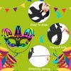 WATINC 24pcs Mardi Gras Halloween Scratch Masks for Kids, Carnival Prom Art Craft Kit, Masquerade Party DIY Magic Color Scratch Paper Mask, Costumes Dress Up Scratch Off Cards Supplies
