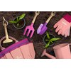 Kinderific Gardening Set, Tool Kit, for Kids, STEM, Includes Tote Bag, Spade, Watering Can, Rake, Fork, Trowel and Gloves (Pink)