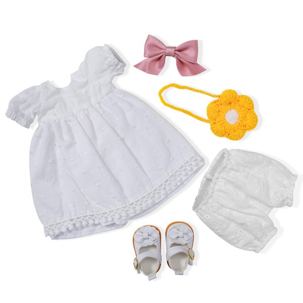 BlissfulPixie Handmade Waldorf Doll Clothes 12 inch Clothing Set with Pretty Box Girl Christmas Birthday Gift-Fairy's Clothes Accessories