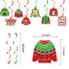 Ugly Sweater Party Decorations- It's About To Get Ugly Hanging Swirls Ugly Sweater balloons for Christmas Ugly Sweater Balloons Set for Merry Christmas Party Supplies Decorations