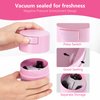 Buqikma Eyelash Glue Storage Container, Pink Sealing Extension Eyelash Glue Jar Storage Tank with Bottom Sealed Adhesive Stand Activated Storage for Eyelash Extension (Pink)