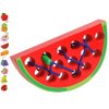 Skrtuan Wooden Lacing Threading Toys Wood Block Puzzle Car Airplane Travel Game Montessori Early Development Fine Motor Skills Educational Gift for 3 4 5 Years Old Toddlers Baby Kids, 1 Watermelon