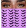 Cat Eye Lashes Wispy 6D Fluffy Fox Lashes Strips 16mm Cateye False Lashes Faux Mink Fake Eyelashes Pack 14 Pairs pestañas postizas for women by EMEDA(HX2-2）