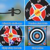 Trampoline Dart Board Game Accessory, Dart Board Game for Kids with 12 Sticky Balls Trampoline Toy Accessory Trampoline Toss Game for 8/10/12/14ft Trampolines Indoor Outdoor Party Game