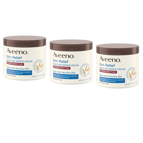 Aveeno Skin Relief Intense Moisture Repair Cream, 11 oz (Pack of 3)