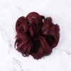 Bella Hair 100% Human Hair Scrunchies Messy Bun Hair Piece for Women Wavy Curly Up-Do Chignon Extensions (#99J Red Wine/#118 Burgundy)