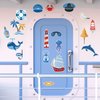 24 Pcs Ocean Cruise Door Decorations Magnetic Sailing Car Magnets Shark Fridge Magnets for Door Magnets Animal Magnets Turtle Crab Magnet Stickers for Car