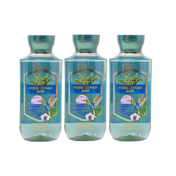 Generic Bath and Body Work Fresh Jungle Rain - Pack of Three - Shower Gel