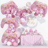 SAMOKA Video Game Balloons,4 PCS 26 Inch Pink Gamer Party Balloons,Gamer Birthday Party Decorations,Video Game Birthday Decorations,Gamer Party Decorations