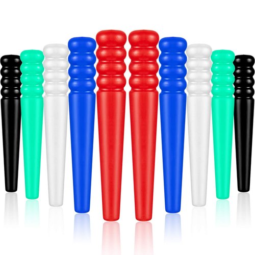 60 Pieces Plastic Cribbage Pegs Tapered Board Pegs Replacement for Cribbage Traditional Board Game, 5 Colors