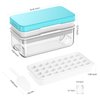 Ice Cube Tray with Lid and Bin, PHINOX 64 pcs Ice Trays for Freezer, Ice Cube Trays for Freezer with 2 trays, Container, Lid & Ice Scoop, BPA Free