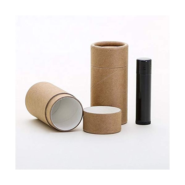 50 mL Kraft Paperboard Lip Balm/Salve/Cosmetic/Lotion/Deodorant Tubes x 25