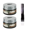yper Fudge Sculpt Matte Hed Mouldable (2.64 oz) with Teasing Comb Pack of 2