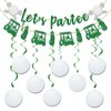 SparkDot Golf Party Decorations, Pre-assembled Let's Partee Golf Banner, Golf Ball Hanging Swirls, Golf Birthday Party Decor, Golfing Party Decor, Golf Themed Party Supplies