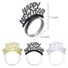 ORZIZRO 12Pcs HAPPY NEW YEAR Tiara Headband, Glitter Hair Clasp Tiaras for 2024 New Year Eve Party Favors Silver Gold Black