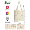 AUSVKAI Canvas Tote Bag Aesthetic for Women, Cute Trendy Wildflowers Reusable Cloth Cotton Bags with Handle for Grocery School Shopping Beach