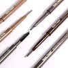 Music Flower Eyebrow Pencil in Teardrop Tip with Spoolie Brush, Dual Ended Eyebrow Pen Natural Fills and Defines Brow Tint, Soft Brown