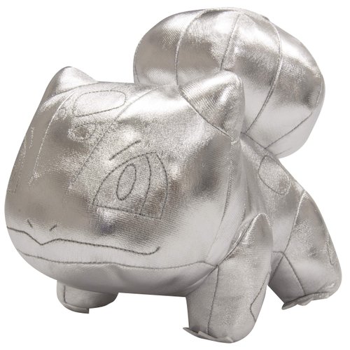 Pokemon 8" Silver Bulbasaur 25th Anniversary Plush - Limited Edition - Officially Licensed - Quality Soft Stuffed Animal Toy Figure - Christmas Stocking Stuffer Gift for Kids, Boys, Girls - 2+