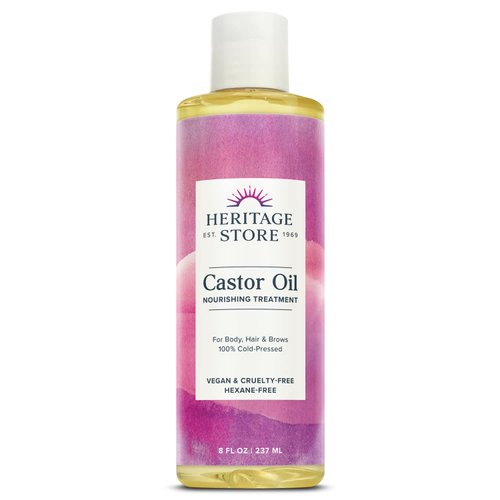 HERITAGE STORE Castor Oil Nourishing Hair Treatment - Deep Hydration for Healthy Hair Care, Skin ...