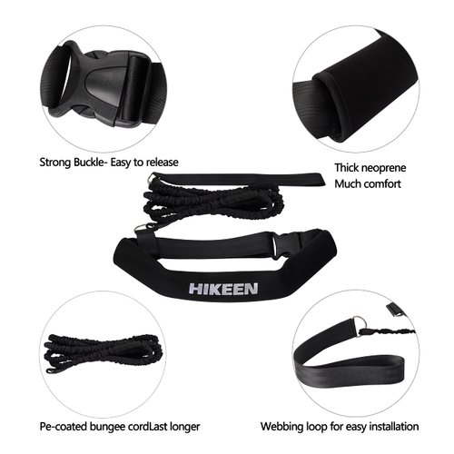 Hikeen Swimming Training Belt 4M Swimming Tether Swim in Place Harness Stationary Swimming Aquatic Resistance Belt (Swimming Belts)
