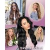 LaaVoo Beaded Weft Hair Extensions Human Hair Beaded Weft Extensions Balayage Human Hair Beaded Hair Extensions Ombre Darkest Brown to Light Brown 18inch 50g