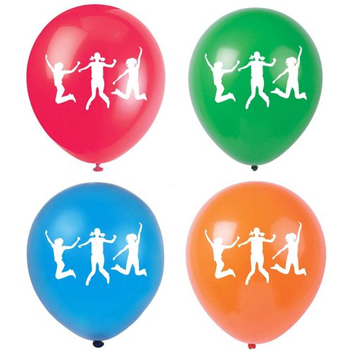 Jump birthday balloons, 15pcs jump birthday party latex balloon decorations, supplies
