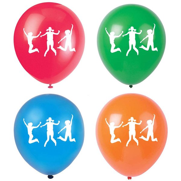 Jump birthday balloons, 15pcs jump birthday party latex balloon decorations, supplies