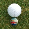 GRAPHICS & MORE Red Classic Muscle Car Beach with Surf Boards Golf Hat Clip with Magnetic Ball Marker