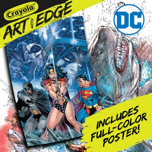 Crayola Art with Edge - Justice League Coloring Book (28 Pages), Superhero Coloring Book, Adult Coloring, Gift for Teens