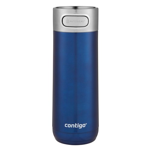 Contigo Luxe Vacuum-Insulated Stainless Steel Thermal Travel Mug, Leak-Proof 16oz Reusable Coffee Cup or Water Bottle, Fits Under Most Brewers and Dishwasher Safe, Monaco