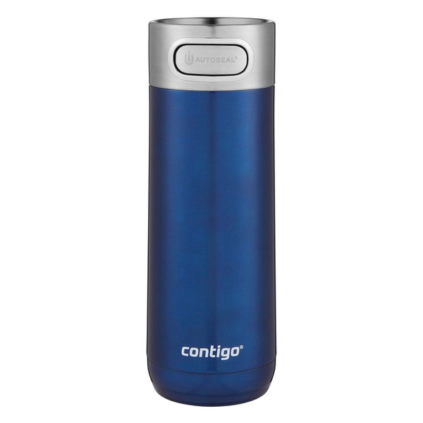 Contigo Luxe Vacuum-Insulated Stainless Steel Thermal Travel Mug, Leak-Proof 16oz Reusable Coffee Cup or Water Bottle, Fits Under Most Brewers and Dishwasher Safe, Monaco