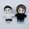 niannyyhouse Loose Solid Hoodie Jeans Glasses Tall Leather Shoes 10cm 15cm 20cm Plush Doll Clothes Soft Stuffed Plush Toy Dress Up Accessories (a11, 10cm)