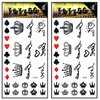 Tattoos 2 Sheets King Queen Crown heart Temporary Tattoos Paper Sexy Flower Body Tattoo Sticker for Women & Girl Fake Tattoo