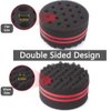 WORGATE Small Hole Hair Sponge Brush for Twists Dreads Natural Hair Afro Curl Barber 2 PCS