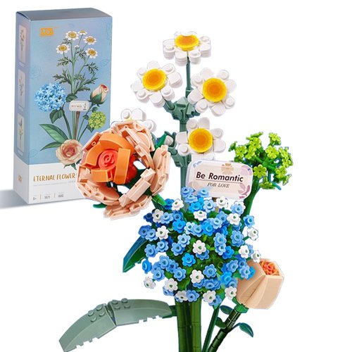 ZIYOSTAR Mini Bricks Flower Bouquet Building Sets, Artificial Flowers, DIY Unique Decoration Home, 680 Pieces Botanical Collection for Ages 6-12 Year Old Girl for Gift…