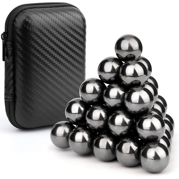 Jumbo Fidgets Science Kit Neat Magnets Blocks Hematite Magnetic Magnets Ring Gifts for Kids Adults, Refrigerator Magnet for Home Office Neat Party Favors Supplies Goodie Bag Fillers 30 PCS 20mm